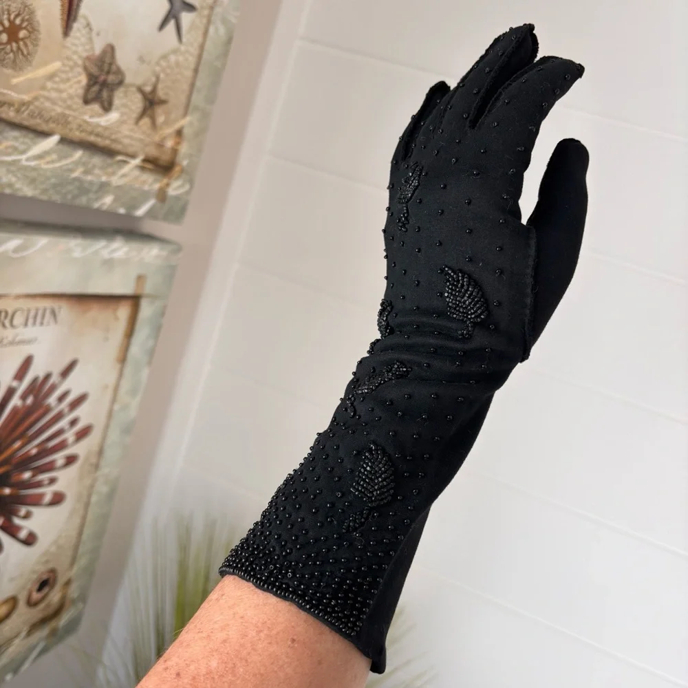 Vintage black beaded